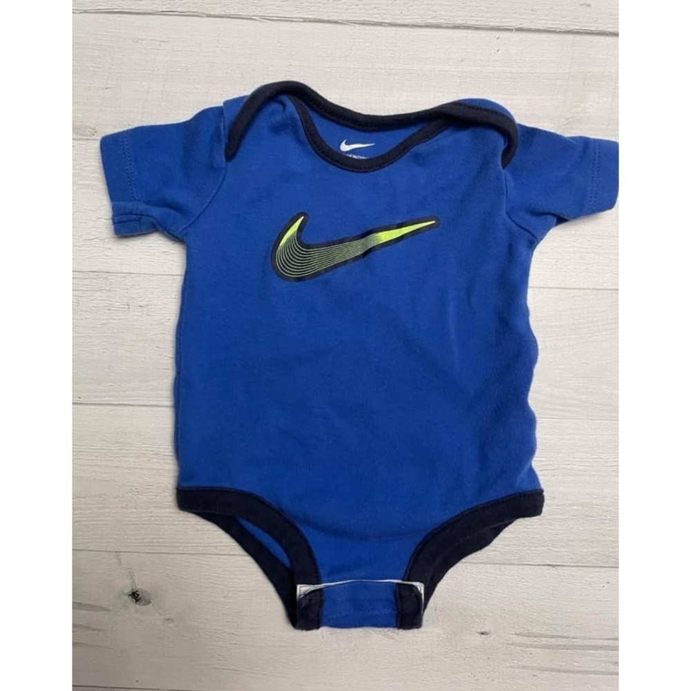 Nike baby boys blue bodysuit 0-3 months